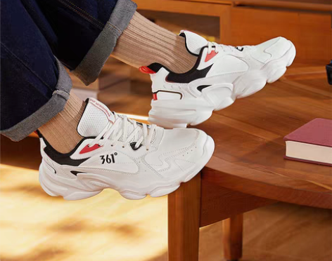361男鞋2022秋季新款潮跑步鞋子皮面运...