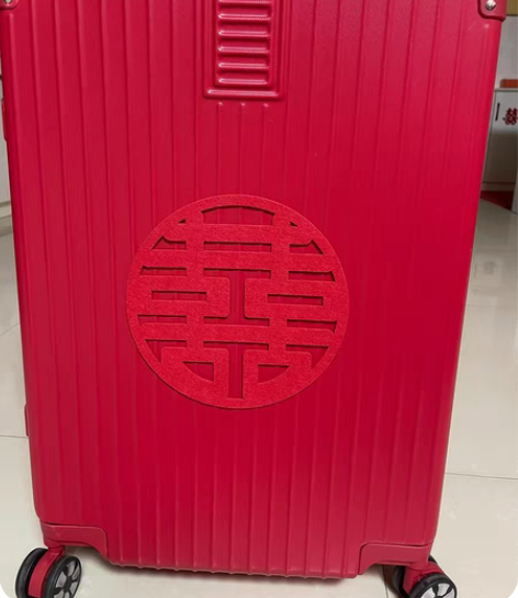 包邮uldum行李箱[火]24寸旅行箱 红...