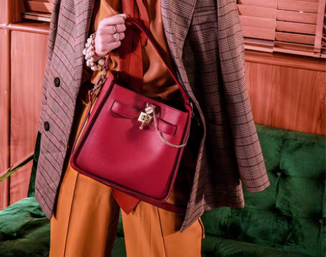 转卖纽芝兰时尚子母水桶包手提单肩斜挎包红色...