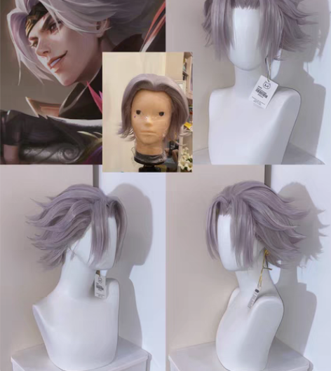 包邮王者荣耀东方曜云鹰飞将cos假发造型 ...