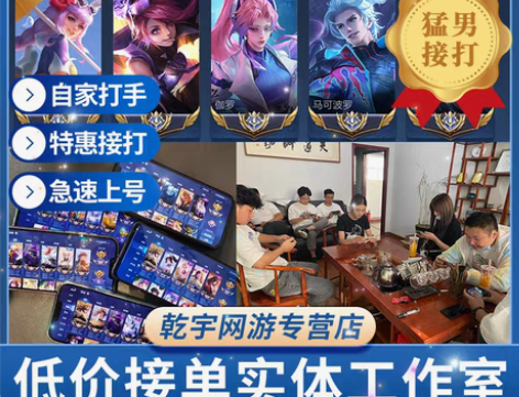 包邮王者荣耀代练工作室打国服大小国标魔方省...