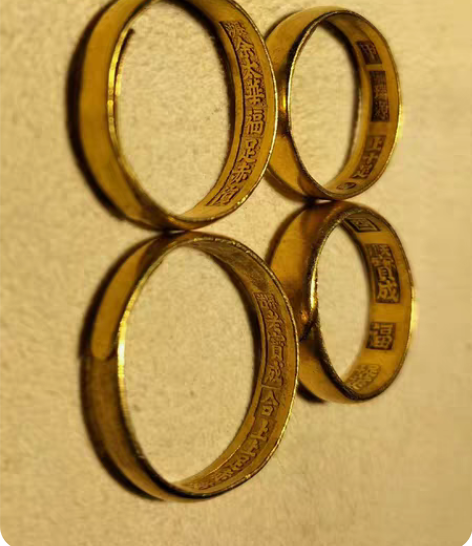 包邮清末民国时期湖南长沙余太华老金戒指 长...