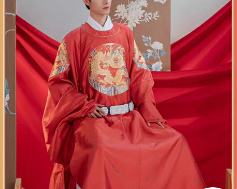 包邮重回汉唐凤求凰原创明制圆领袍婚服正品汉...