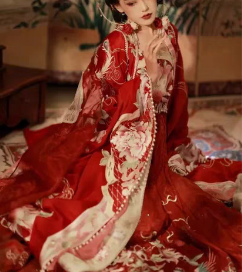 包邮汉服出租汉婚婚服凤冠霞帔 清欢纪原创汉...