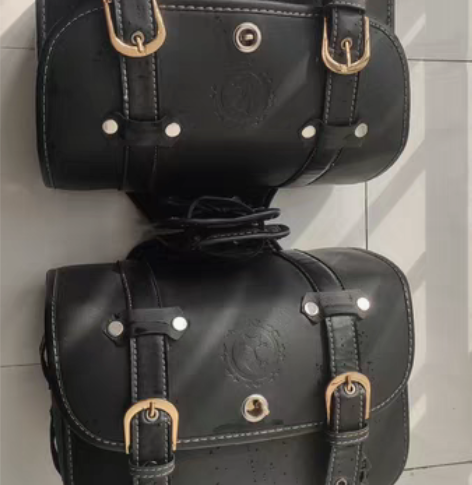 [火]摩托车骑士包，复古巡航摩托车配件，大...