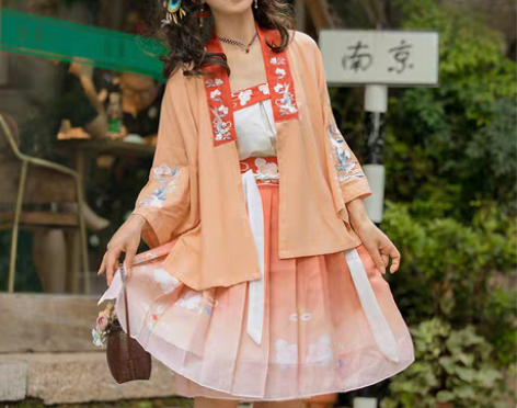 转卖芸梦溪夕夜珑花宋制褙子夏三件套中国风汉...