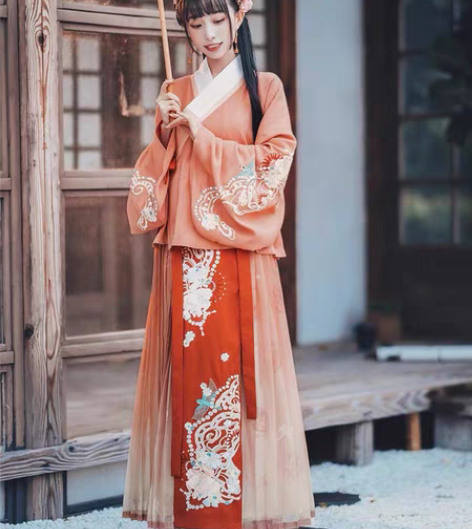 转卖【十三余 小豆蔻儿】[悠悠]绣花交领短...