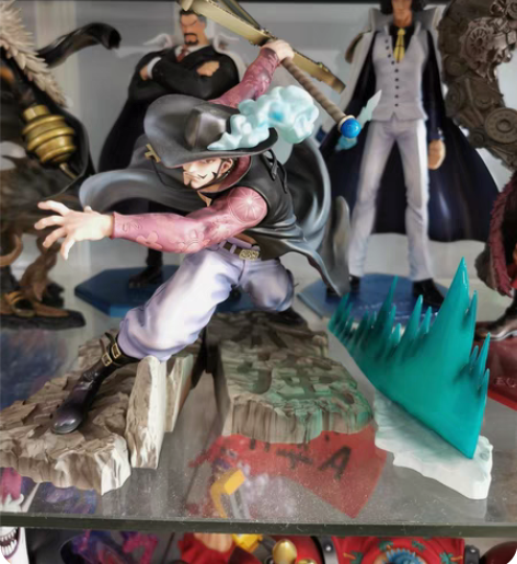 退坑出海贼王手办，popmax鹰眼，全陪无...