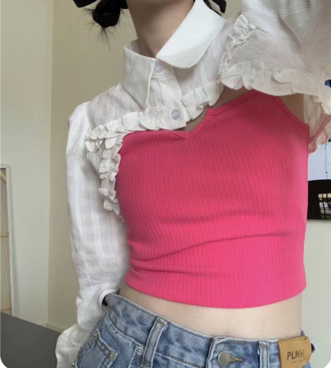 包邮20包邮出 白色长袖罩衫m码全新不退不...