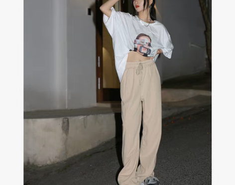 转卖165以下可穿 赛小懒卡其色运动休闲裤...