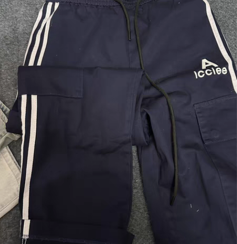 VQA2023年春季新品三条杠高街休闲裤女...