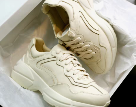 转卖老爹鞋真皮2018新款小白鞋女厚底做旧...