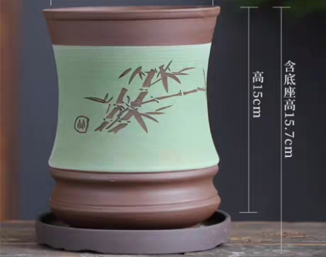 包邮紫砂花盆简约方形兰花专用吊兰蝴蝶兰绿植...