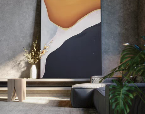 转卖海边潮汐玄关走廊装饰画轻奢客厅沙发背景...