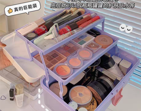 转卖化妆品收纳盒宿舍桌面大容量护肤化妆收纳...
