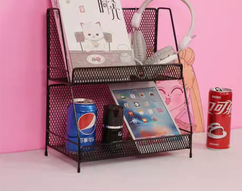 转卖化妆品收纳盒铁艺护肤品置物架墙上ins...