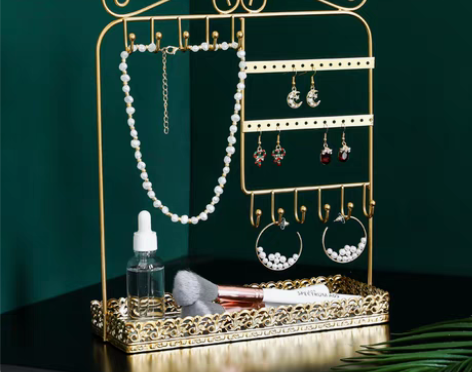 转卖北欧ins风大理石首饰架桌面戒指项链收...