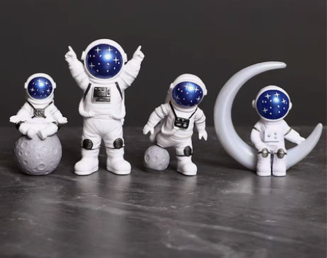 包邮3个7元小太空人实心宇航员装饰模具摆件...