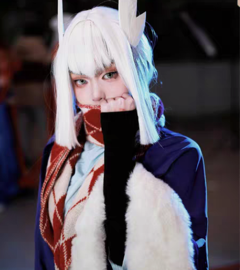 光遇白鸟cos 标价包括假发，羽毛，金色发...