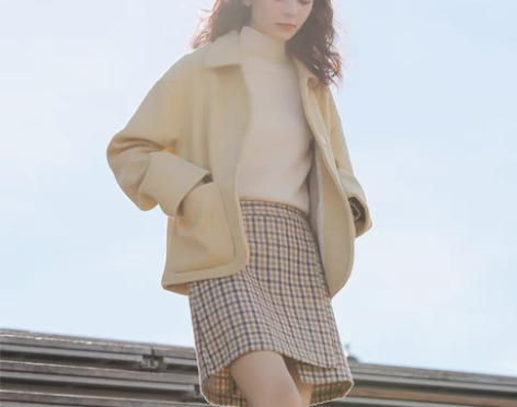 转卖墨锦格子半身裙 a字裙复古高腰 感兴趣...