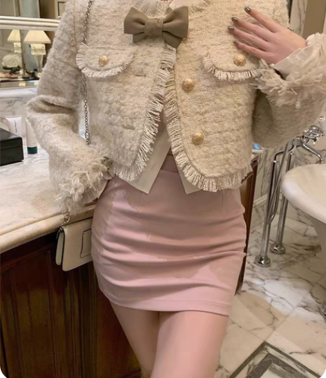 包邮YOUZIQI柚子琪 小香风外套女小个...