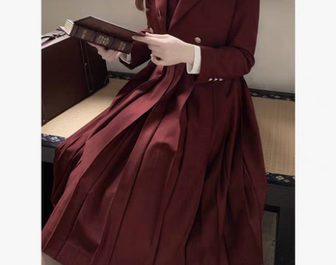转卖红色护奶裙jk原创正版制服套装甜美日系...