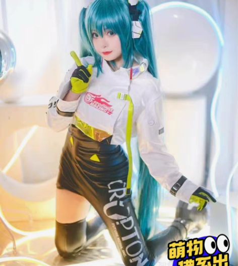 包邮初音赛车cos服大全套初音未来cos服...