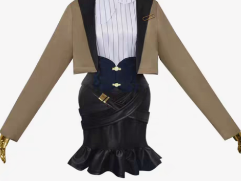 只有图上衣服跟假发，（没有眼镜耳环鞋子道具...