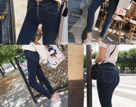 转卖美美的夏夏：万能必入超显瘦高腰紧身牛仔...