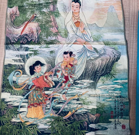 针织画观音，店铺不做，大量尾货，尺寸60m...