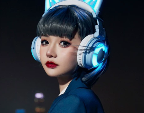 【出】妖舞猫耳耳机3g 头戴式蓝牙电脑可爱...