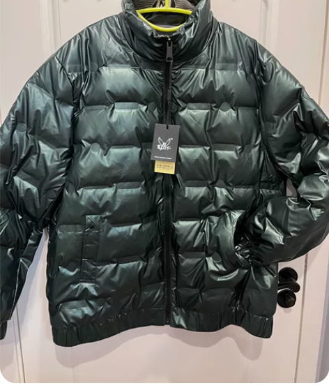 尺码5XL【雷仁】秋冬男u新款字母钢压外套...