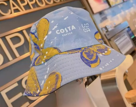 costa×ucca双面渔夫帽100%纯棉...