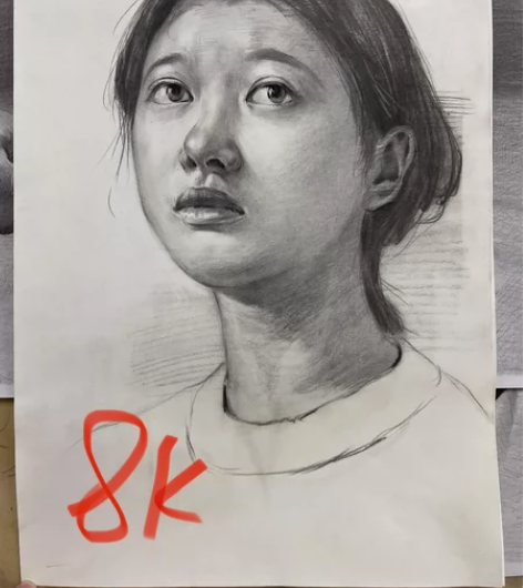 出一些素描头像作品，8开 感兴趣的话点“我...