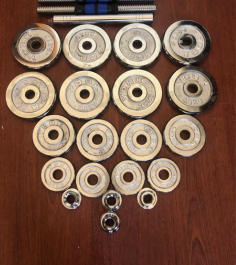 工厂倒闭，便宜清仓处理纯铁电镀哑铃片，白菜...