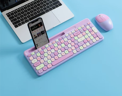mofii/摩天手无线键盘鼠标套装女生可爱...