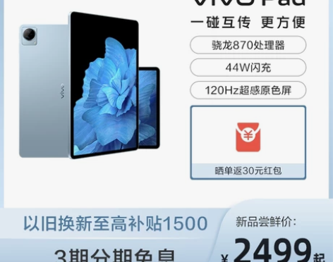 【新品】vivo Pad首款平板电脑8G大...