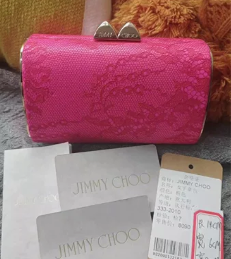 JimmyChoo女士手拿包经典蕾丝款手拿...