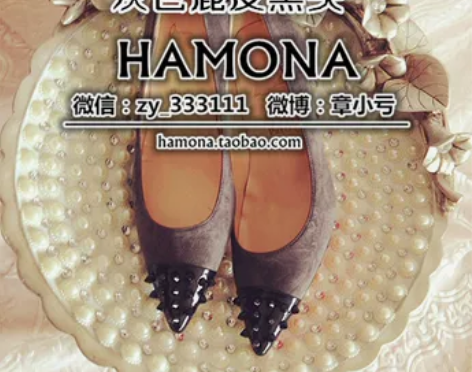 ?代购明星同款/金属铆钉头尖头高跟鞋中跟鞋...