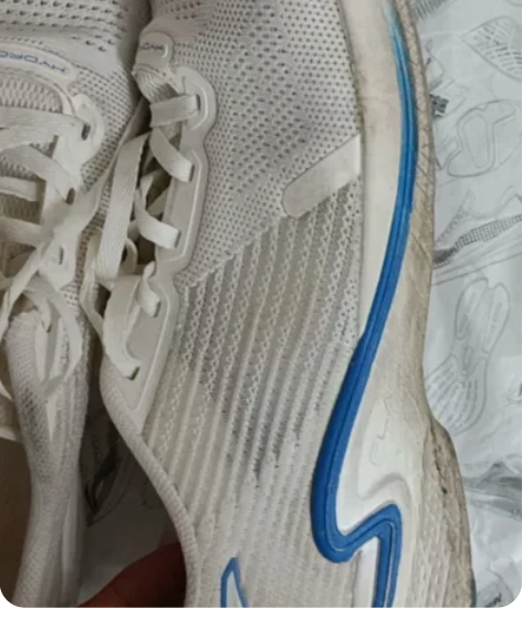 安踏氢跑2.0跑鞋象牙白蓝色40码 有点...