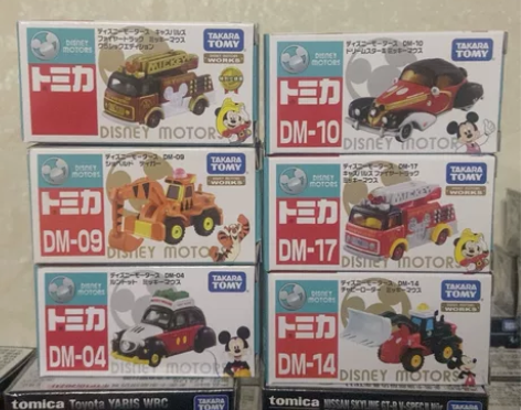 多美卡卡通迪士尼DM米奇消防车 跳跳虎挖掘...