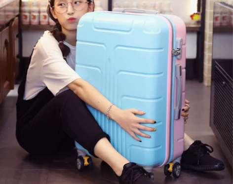 ULDUM拼色拉杆箱万向轮旅行箱男女行李箱...