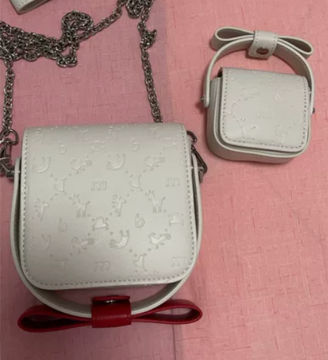 不莱玫Lucky包包女手提斜挎包白色，实拍...