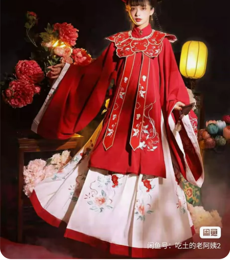 （可出可换）玉术原创汉服女花嫁明制汉服长衫...