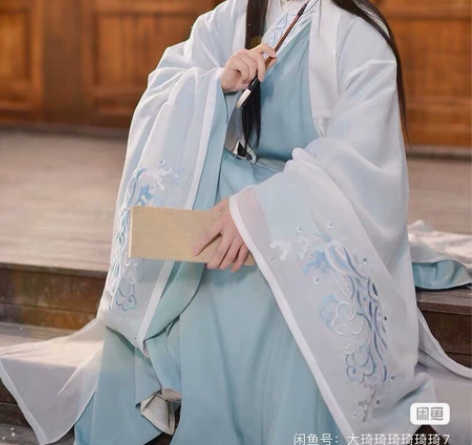如梦霓裳 麟泽戏浪 男款汉服 道袍 大袖衫...