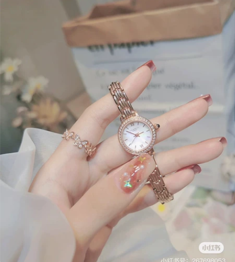 LOLA小金表ROSE手表女小表盘镶钻轻奢...