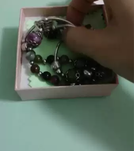 碧玺＋纯银，搭配好的手链，非常好看！贴身饰...