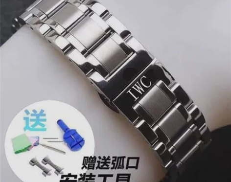 万国表带 钢带男女精钢蝴蝶扣柏涛弧口手表带...