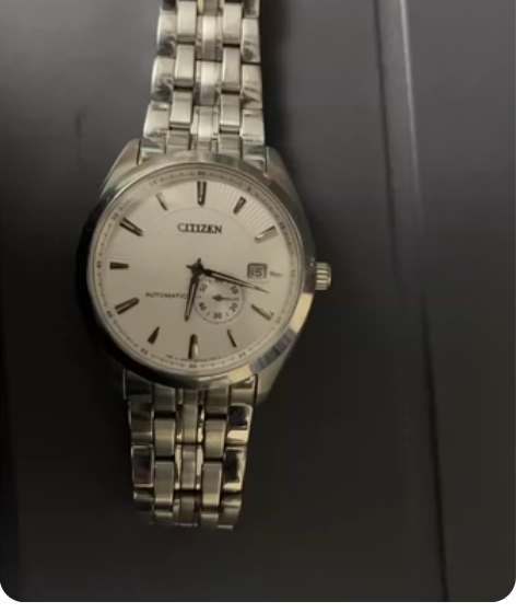 西铁城日本官方正品机械手表蝴蝶扣优雅白男表...