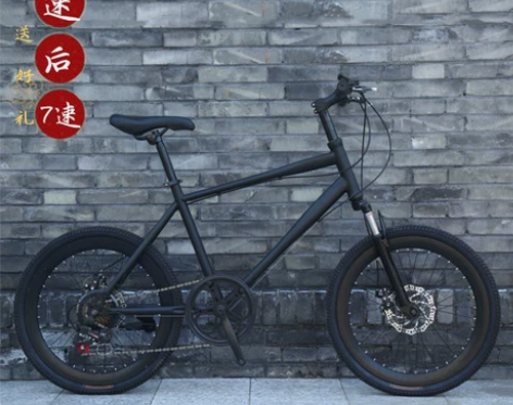 变速死飞自行车减震双碟刹20/22寸迷你小...